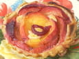Tartelettes aux  p�ches � la cr�me d amandes