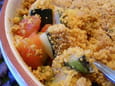 Crumble courgettes et tomates