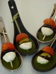Cuill�re tomate, mozza, pesto