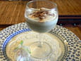 Verrine de chanterelles en cappuccino