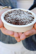 Crumble fondant au chocolat et pommes po�l�es