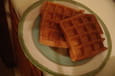 Gaufres aux biscuits roses