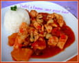 Poulet � l ananas sauce aigre-douce