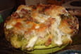 Tarte brioch�e au lapin et � la tapenade