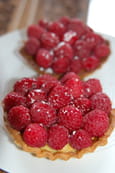 Tartelettes amandine aux framboises