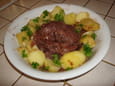 Mou (poumon) de veau au vin rouge