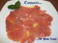 Carpaccio de thon frais