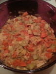Knackis en blanquette de l�gumes au curry