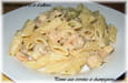 Pennes aux crevettes et champignons