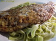 Filet de lieu pan� au basilic
