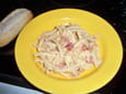 Macaroni aux 3 fromages et jambon de Parme