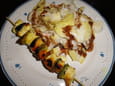 Brochettes de poulet au citron vert