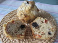 Muffins aux tomates s�ch�es, thon et olives