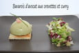 Bavarois d avocat et crevettes au curry 