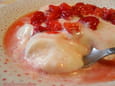 Nuages au lait ribot et fraises 