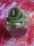 Panna cotta cacao kiwi all�g�e