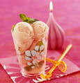 Sorbet pamplemousse, framboises fra�ches et wasabi