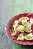 Carpaccio de boeuf � la tomme de savoie