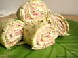 Wraps de jambon au fromage frais