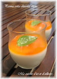 Panna cotta chocolat blanc et coulis d abricot