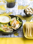 Bouch�es de salade Caesar aux �clats de tuiles