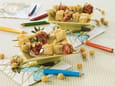Mini brochettes de fruits craquantes