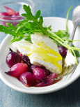 Salade de roquette et oignons rouges