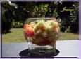 Verrines de concombre, tomates et coriandre 
