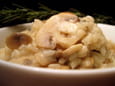 Risotto aux champignons de Paris et au romarin