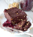 Fondant au chocolat aux pistaches et aux cranberries
