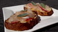 Tartine de tartare de mulet frott� � la sauge
