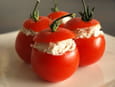 Tomates au thon et fromage frais