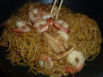 Nouilles au poulet et aux crevettes