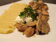 Poulet � la cr�me et aux champignons