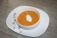 Cr�me de carottes aux patates douces et sa quenelle