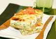 Tarte courgette, cottage cheese, cumin