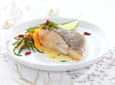 Pav� de turbot cuit au beurre sal� et salicornes 