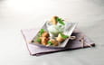 Tempuras d escargots � la menthe et cr�me d artichaut