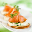 Toasts de Saumon de Norv�ge fum� � la mozzarella