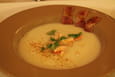 Potage de f�te au chou fleur et crabe 
