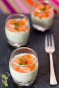 Verrines avocat saumon fumé