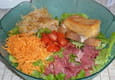 Salade chaud-froid au camembert pan�