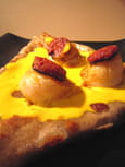 Galette aux Saint-jaques et chorizo, sauce safran