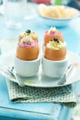 Petites �Cocottes� cabillaud-curry et pomme-betterave