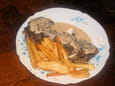 Sauce cr�meuse au poivre & filets de boeuf  