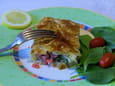 Feuillet� de fenouil et poivron au saumon fum�
