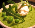 Pur�e de petits pois � la ricotta