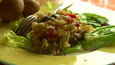 Gratin de p�tes et poivrons