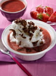 Iles flottantes choco-fraises