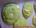 Cookies martiens � la pistache et chocolat blanc